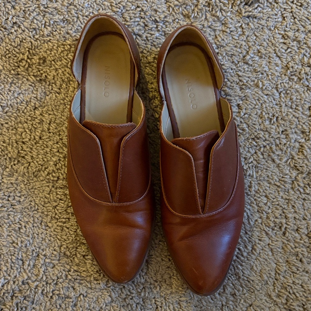 Nisolo Brown Leather Women's Oxfords